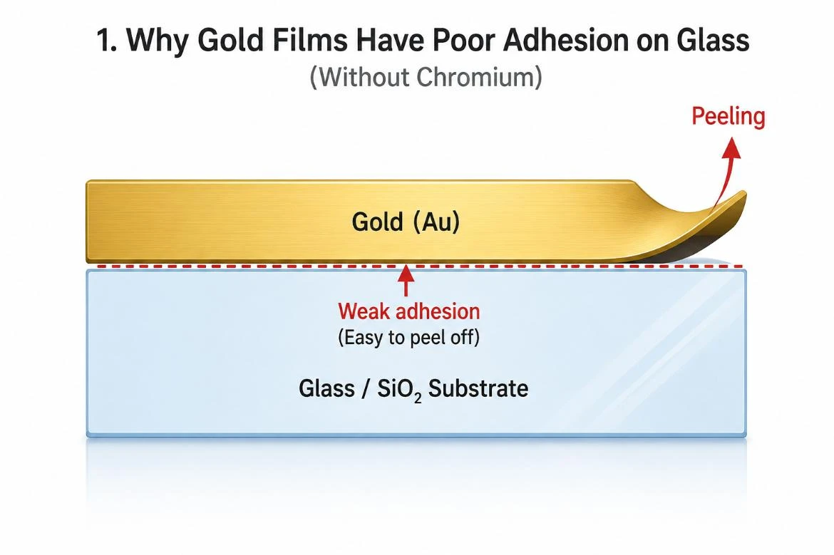 Gold Film Without Chromium Gold Film Without Chromium